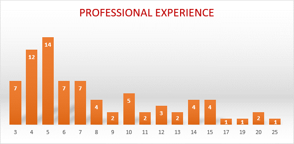 EDHEC Global MBA cohort 2024 professional experience