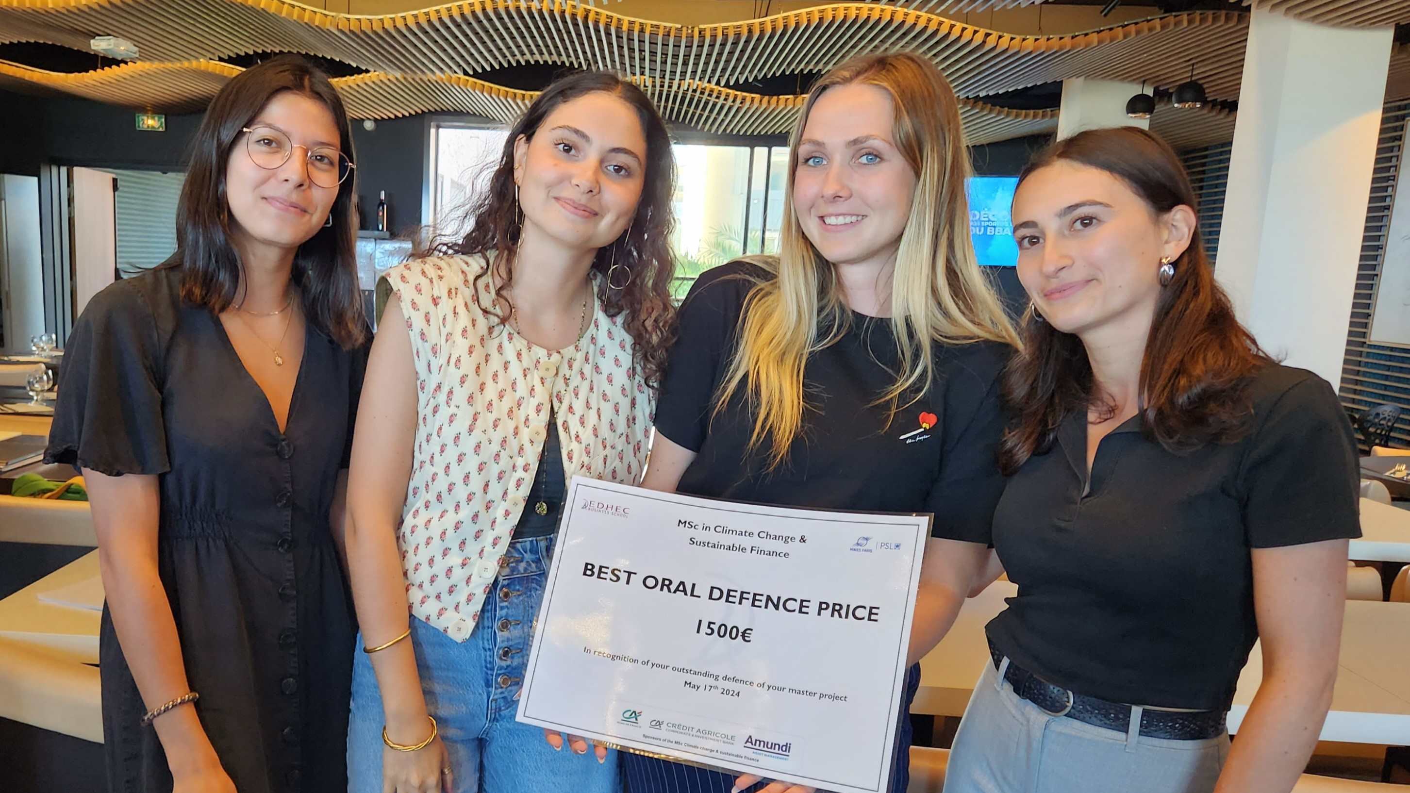 MSc in Climate Change &amp; Sustainable Finance - Winning Team