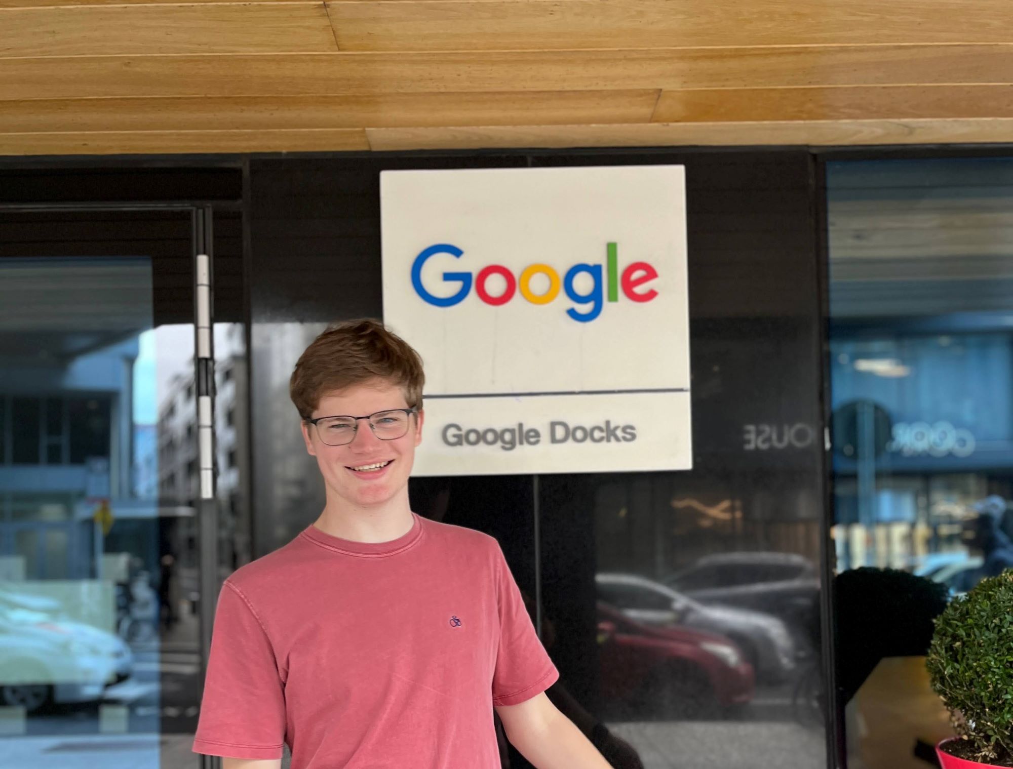 David Schouten in front of Google docks - Dublin