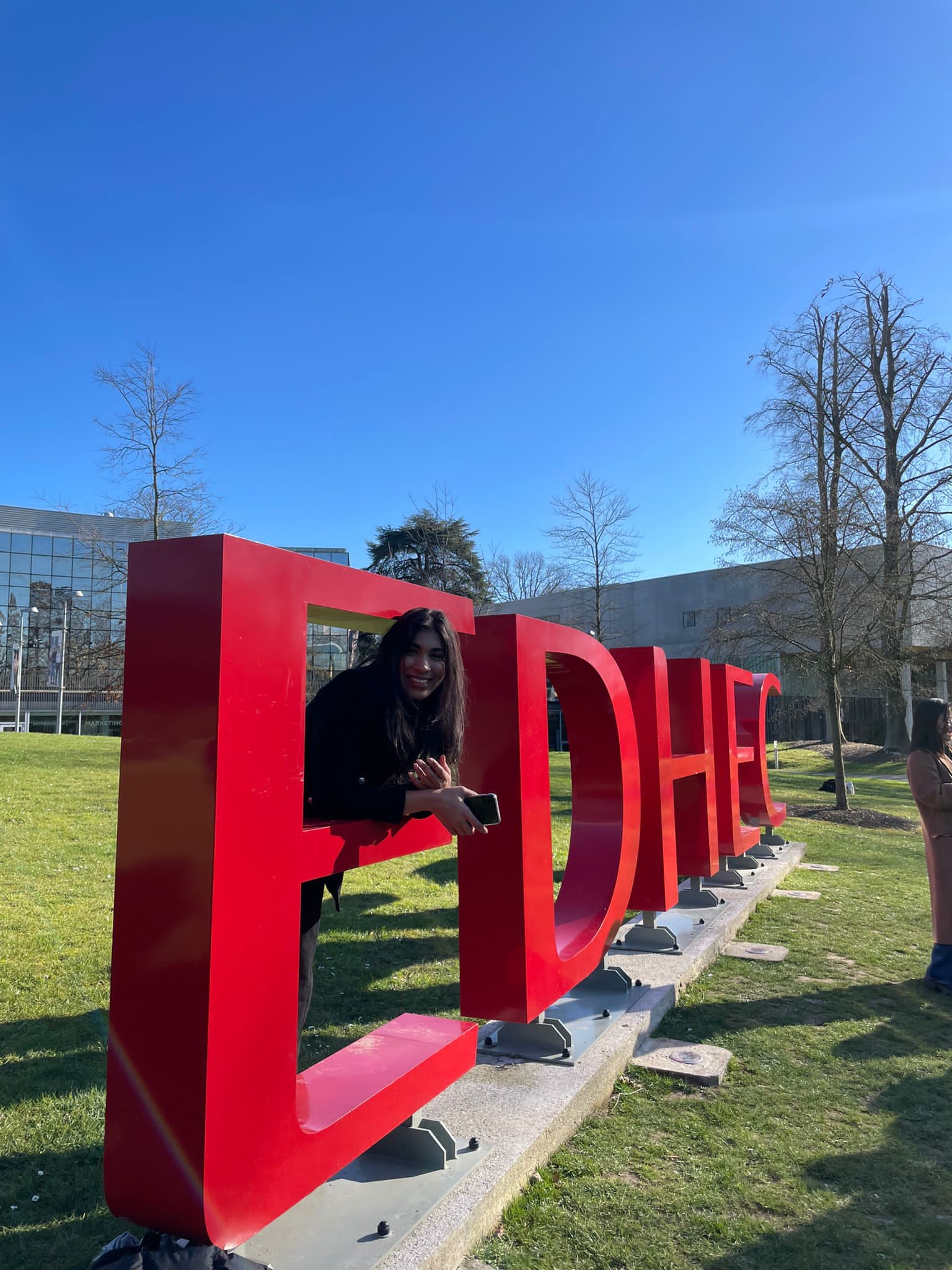 Mansha Jain on EDHEC's campus 